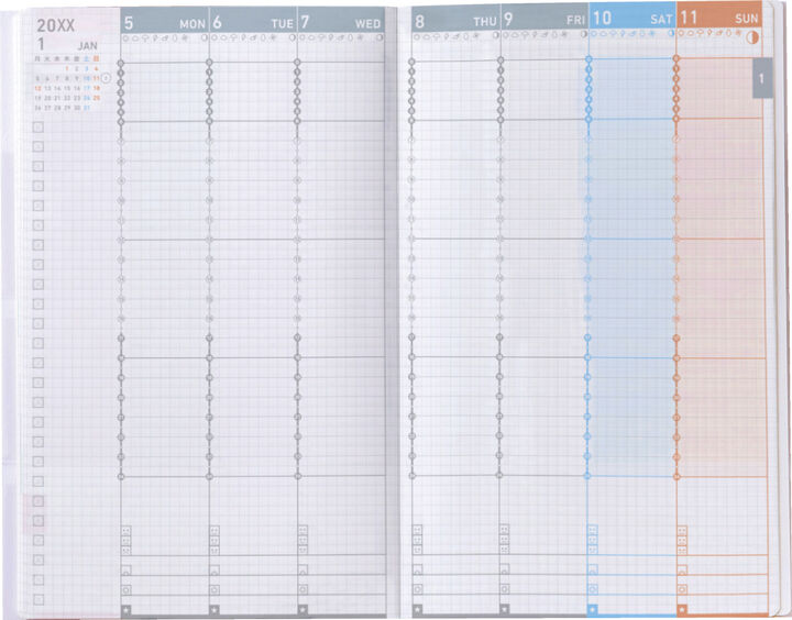 Jibun Techo Diary mini 2027 B6 slim Green,Green, medium image number 23