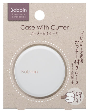 Bobbin Washi Tape Case with Cutter White,White, small image number 1