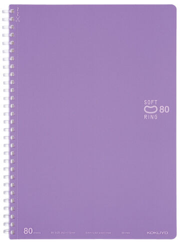 Soft Ring notebook Colorful B5 80 Sheets Purple,Purple, small image number 0