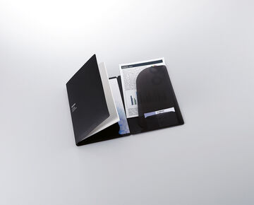 Campus Notebook with Document Cover A5 6mm Rule 50 Sheets Black,Black, small image number 3