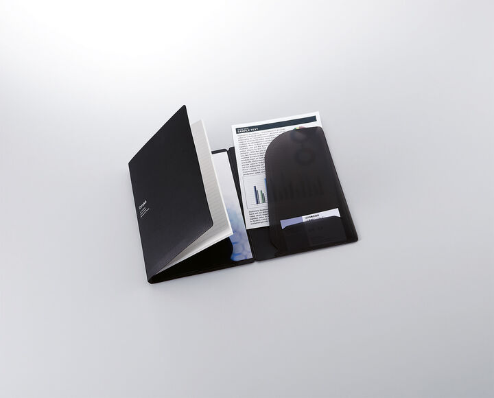 Campus Notebook with Document Cover A5 6mm Rule 50 Sheets Black,Black, medium image number 3