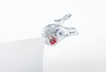 Transparent Mechanism Stapleless Stapler Harinacs Compact Alpha 5 Sheets White,White, small image number 6