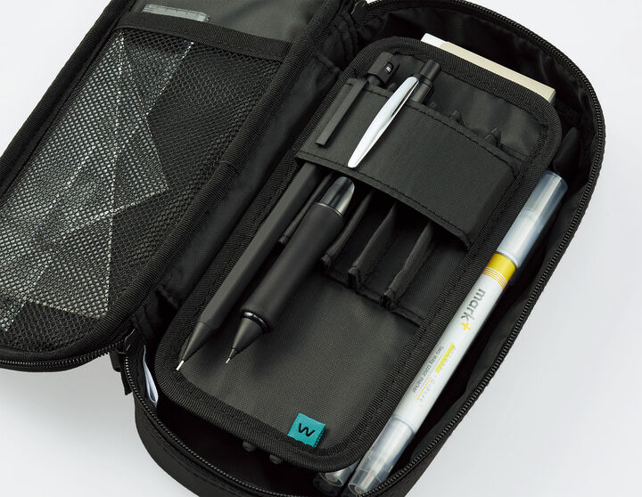 Wavy Holder Pen Case <WAVELE> Black,Black, medium image number 18