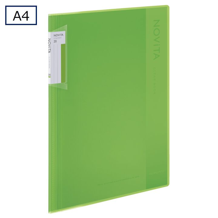 Clear book NOVITA A4 20 Sheets Lite Green,Light Green, medium