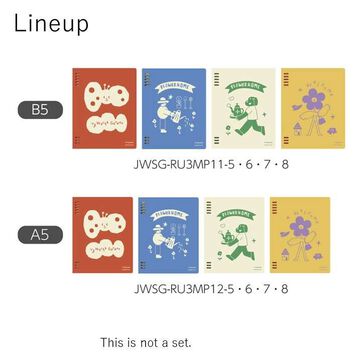 TYAKASHA Binder Notebook 5+3 Ring B5 Yellow,Yellow, small image number 3