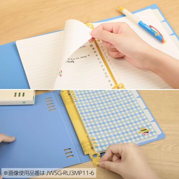 TYAKASHA Binder Notebook 5+3 Ring B5 Blue,Light Blue, small image number 6