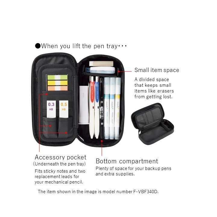 Wavy Holder Pen Case <WAVELE> Gray,Dark Gray, medium image number 12