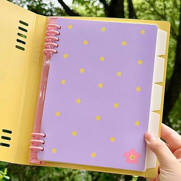 TYAKASHA Binder Notebook 5+3 Ring A5 Yellow,Yellow, small image number 1