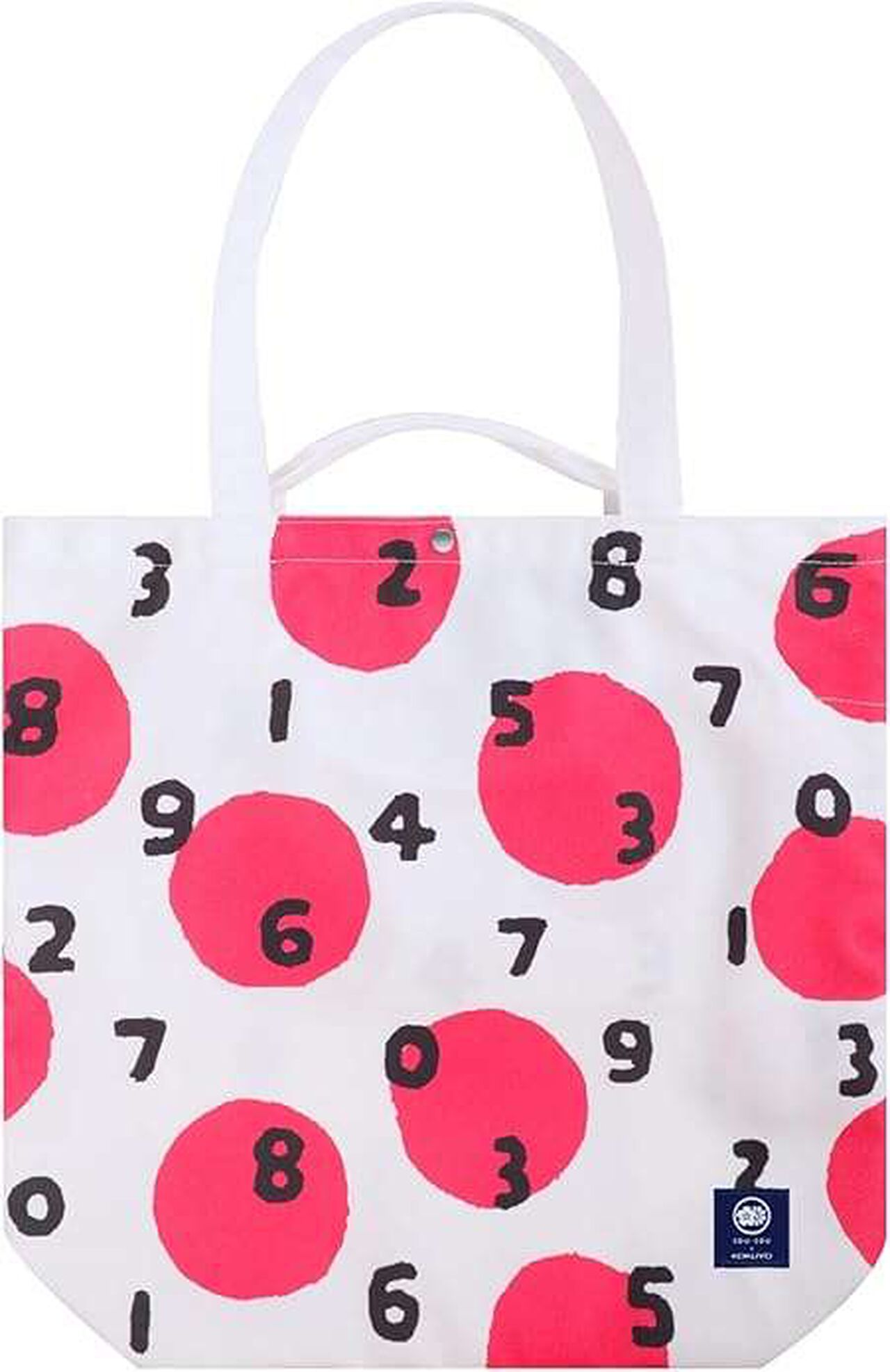 Milky pile tote bag with chouchou WHT Milky pile tote bag with 