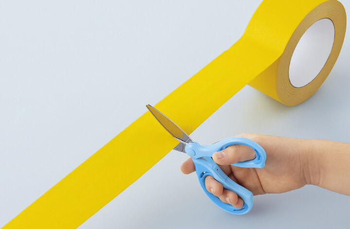 Scissors Aerofit Saxa for Kids left handed,Yellow, medium image number 4