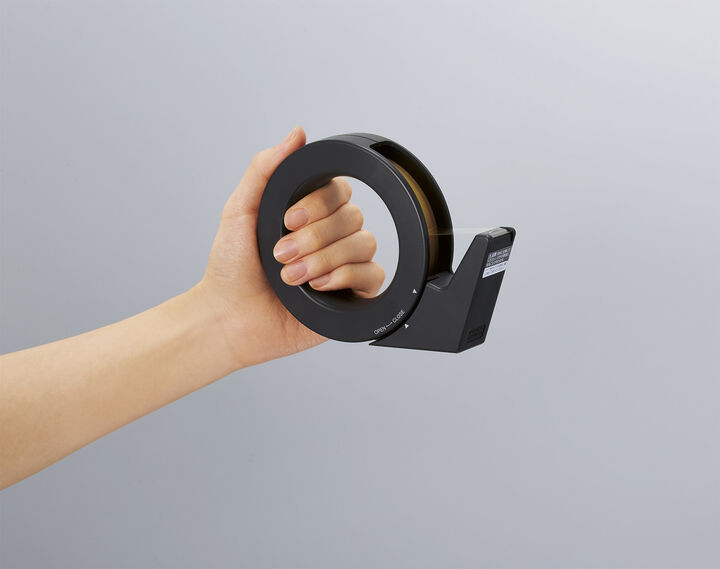 Karucut Tape cutter Handy type Large roll 27 x 146 x 109mm Black,Black, medium