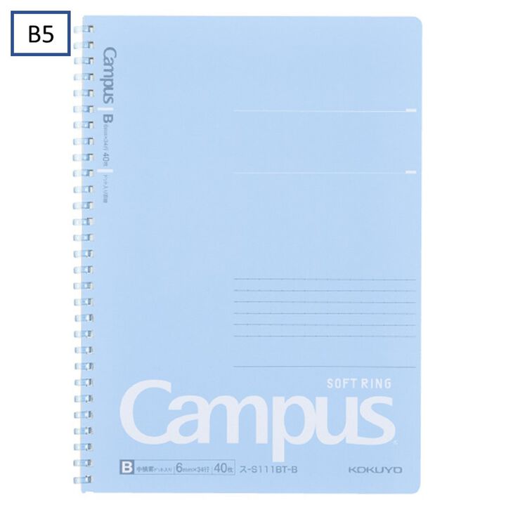 Campus Softring Notebook 6mm Dot rule 40 Sheets B5 Blue,Blue, medium
