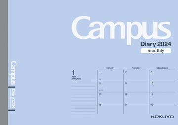 Campus Diary B5 Size Blue Half Monthly Type,Blue, small image number 0