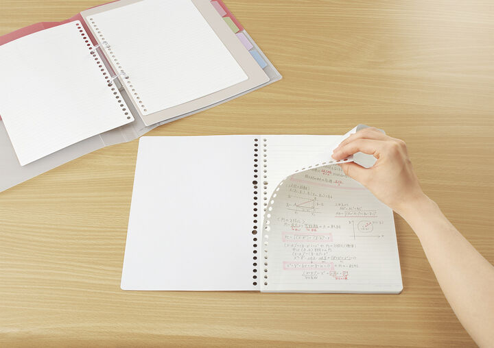 Campus Notebook Type Loose Leaf B5 7mm Dotted Rule 50 Sheets,Pink, medium image number 4