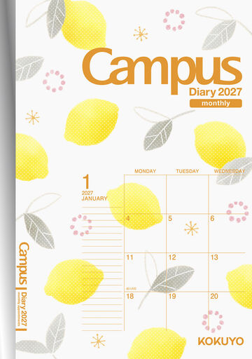 Campus Diary 2027  Monthly B6 Limited Lemon,Yellow, small image number 0