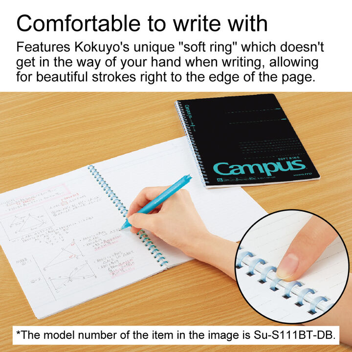 Campus Black color type Softring notebook B5 Blue 6mm dot rule 40 Sheets,Blue, medium image number 7