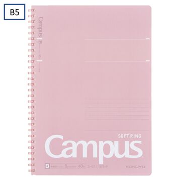 Campus Softring Notebook 6mm Dot rule 40 Sheets B5 Pink,Pink, small image number 0
