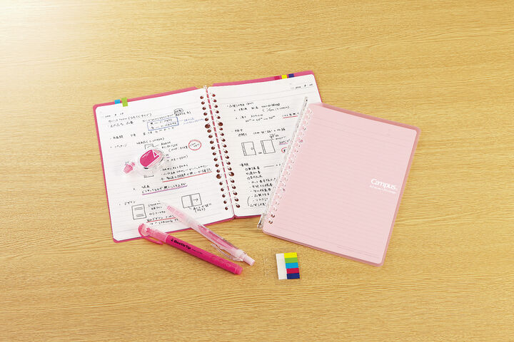 Campus Smartring Slim Binder A5 <25 Sheets> Light Pink,Light Pink, medium image number 6