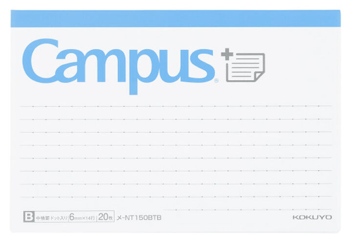 Campus Sticky note with Dot lined 20 sheets 150 x 100mm Bottom Type,Blue, medium