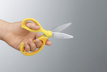 Scissors Aerofit Saxa for Kids left handed,Yellow, small image number 3