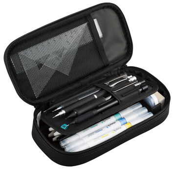 Wavy Holder Pen Case <WAVELE> Black,Black, small image number 16