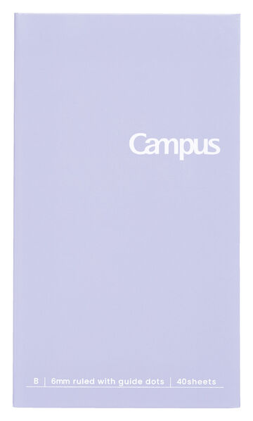 Campus Slim Pocket Notebook 6mm Dotted Rule 40 Sheets Purple,purple, small image number 0
