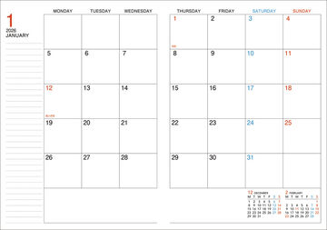 Campus Diary 2026 Monthly A6 Blue,Blue, small image number 1