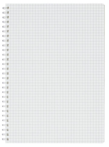 Soft Ring Notebook A5 5mm Grid Rule 80 Sheets,Silver gray, small image number 2