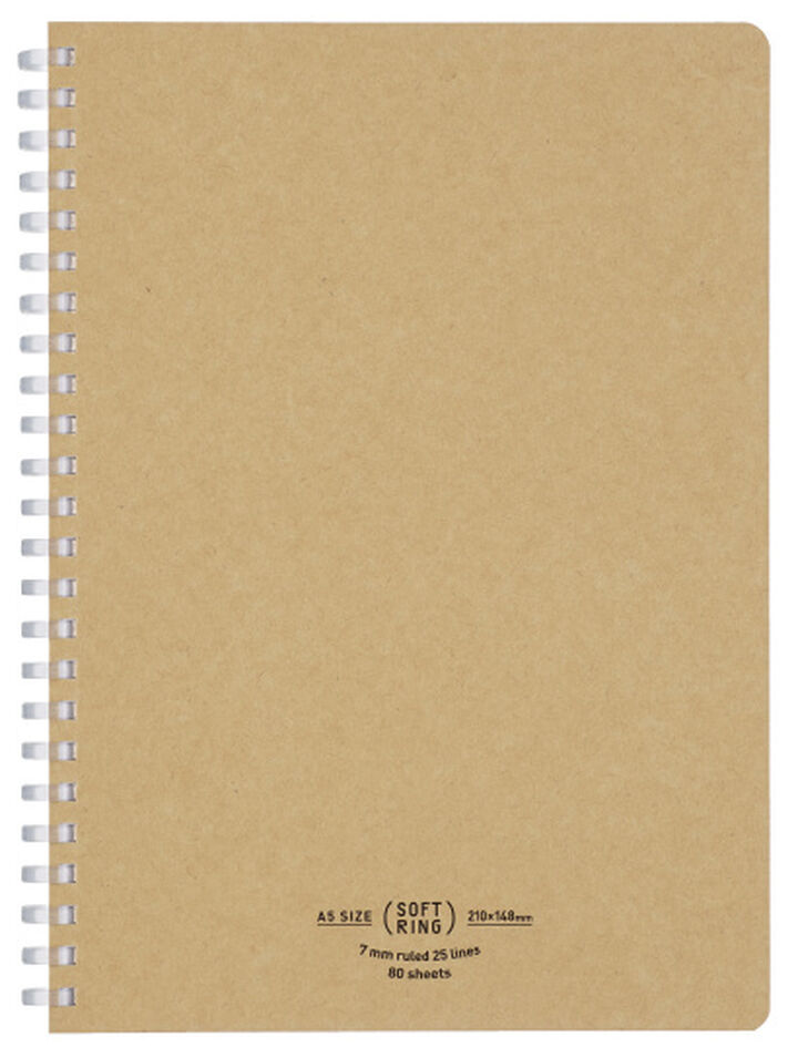 Soft Ring notebook Natural A5 80 Sheets Beige