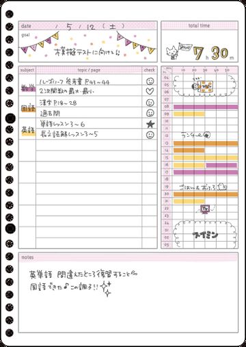 Campus Study Planner Daily Visualized Loose leaf B5 Pink,Pink, small image number 1