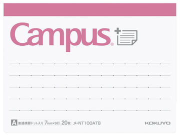 Campus Sticky note with Dot lined 20 sheets 100 x 75mm Bottom Type,Pink, small image number 0