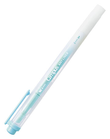 Campus ANY LINER Bleed Resistant Twin Highlighter 4mm 2mm Tip Soft Blue,Blue, small image number 0