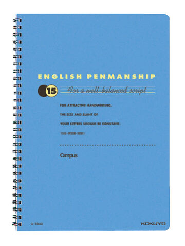 Campus Notebook Twin-ring binding B5 Blue English Practice 15 Lines 40 Sheets,, small image number 0