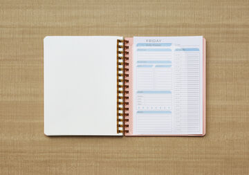 Soft Ring Notebook Sooofa  A6 4mm Grid Rule 80Sheets Blue,Light Blue, small image number 5